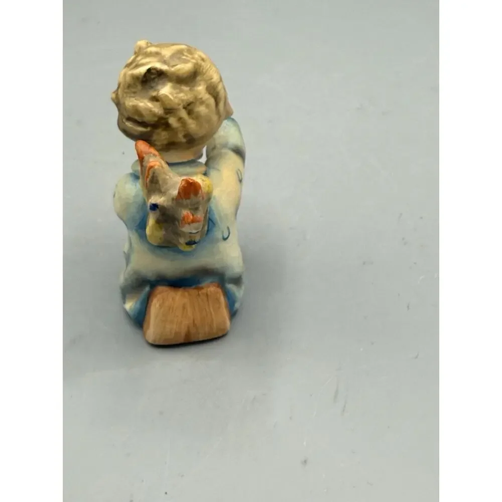 Vintage Hummel Goebel W Germany Blue Angel w Candle Figurine 3”